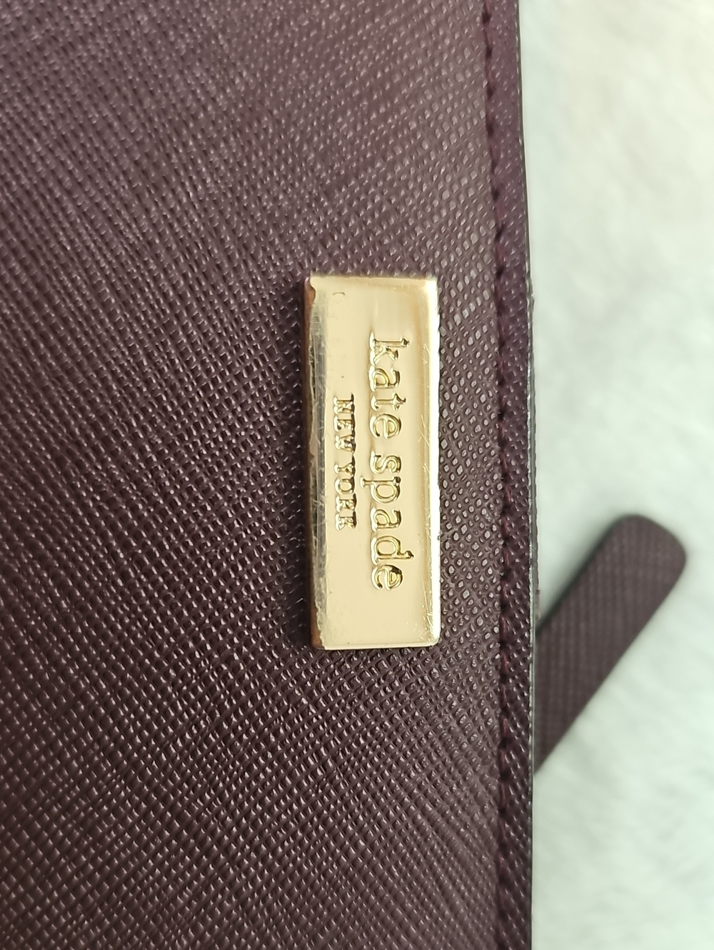 Kate Spade Laurel Way Wallet - Mulled Wine Saffiano Leather - Picture 12 of 12